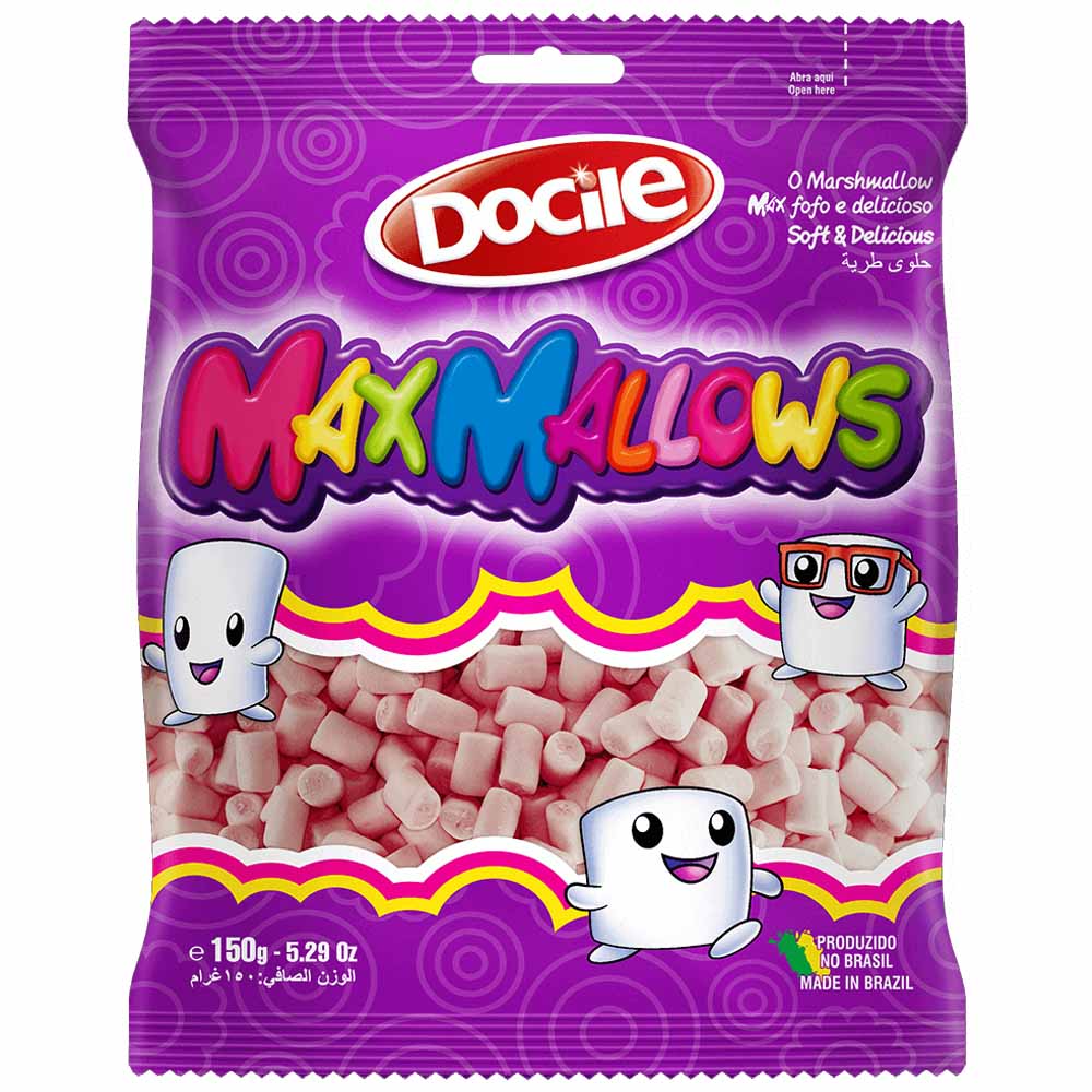 MarshmallowMiniTuboRosaBaunilha150gDocile