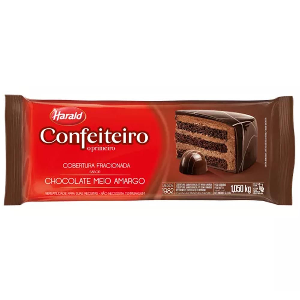 ChocolateHaraldConfeiteiroBarra105KgMeioAmargo