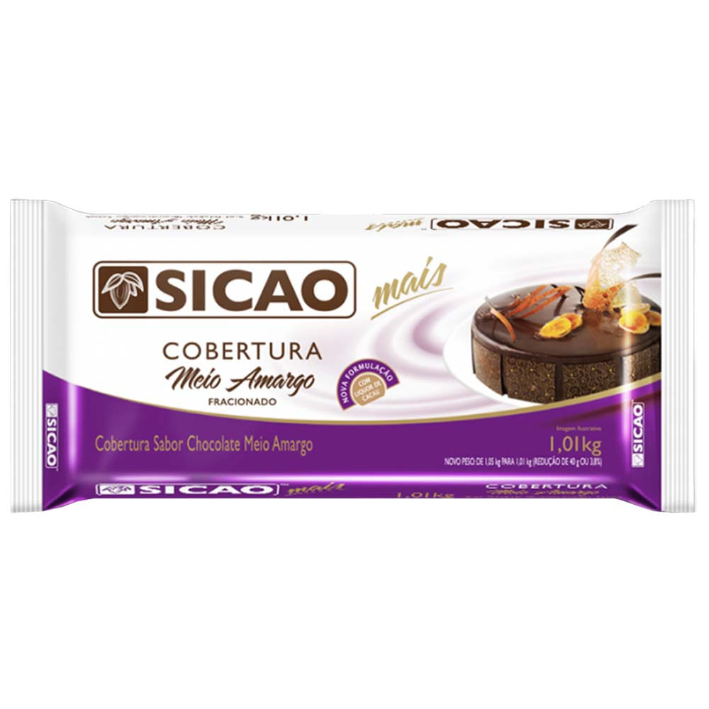 ChocolateSicaoMaisBarra101KgMeioAmargo