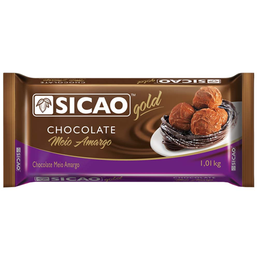 ChocolateSicaoGoldBarra101KgMeioAmargo