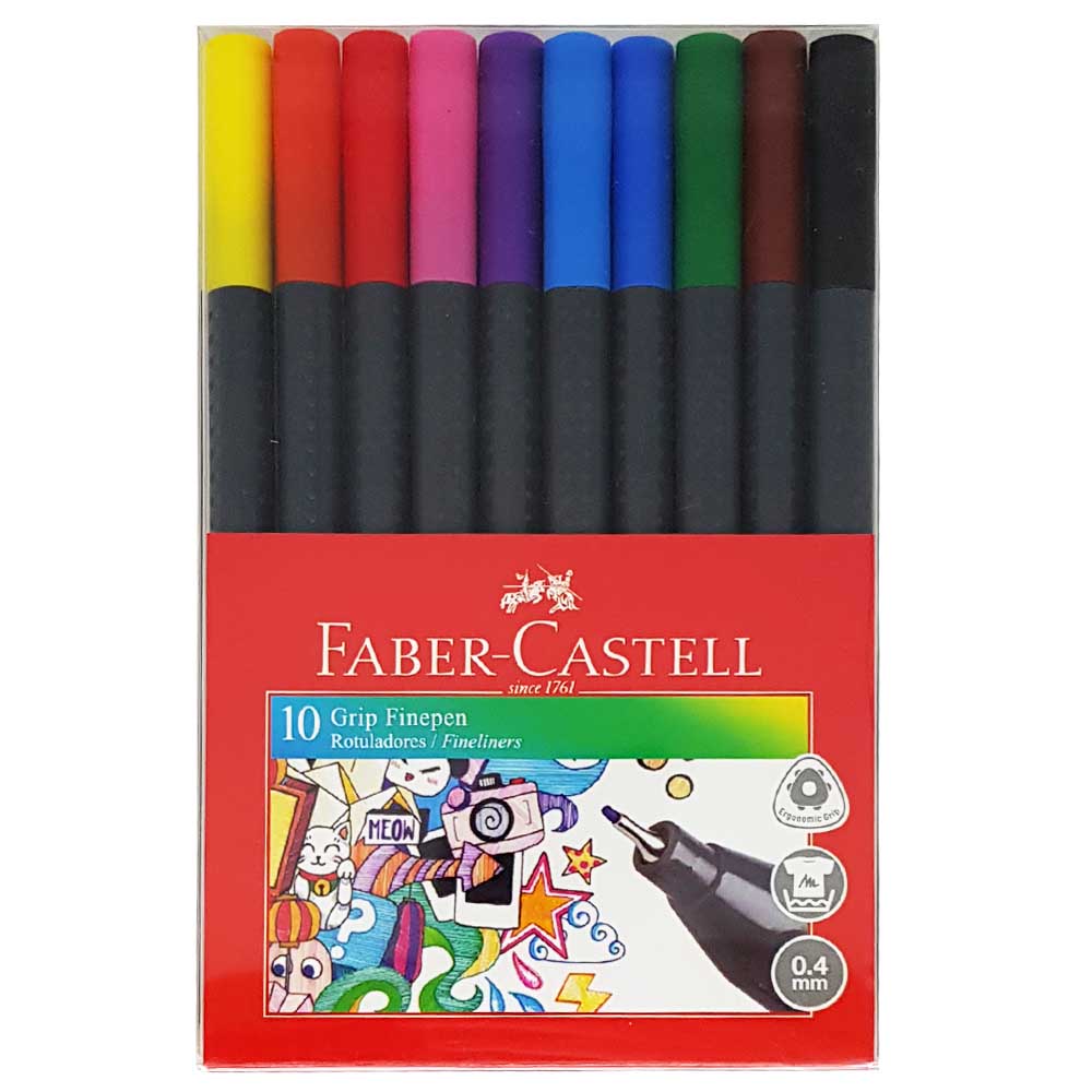 CanetaGripFinepen04FaberCastell10Unidades