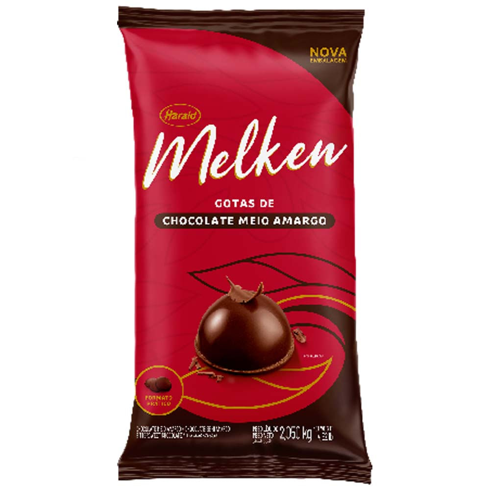 ChocolateHaraldMelkenGotas205KgMeioAmargo
