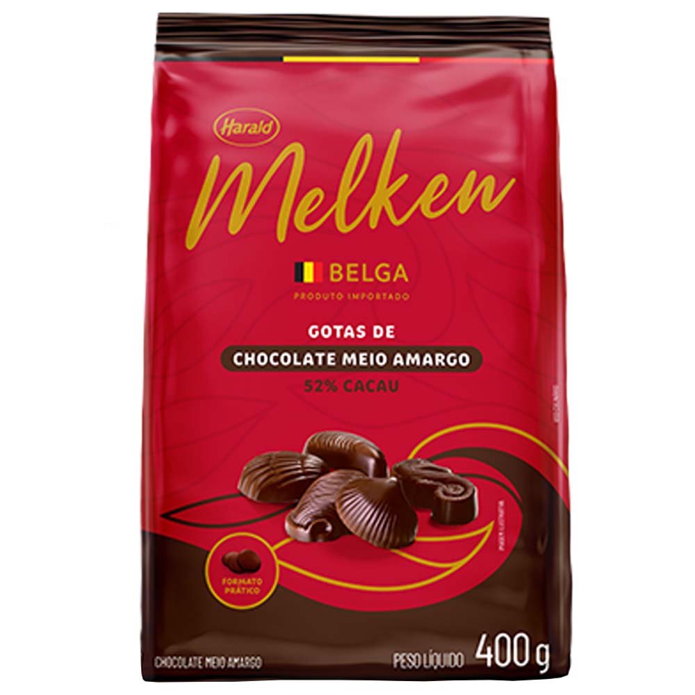 ChocolateHaraldMelkenBelgaGotas400gMeioAmargo