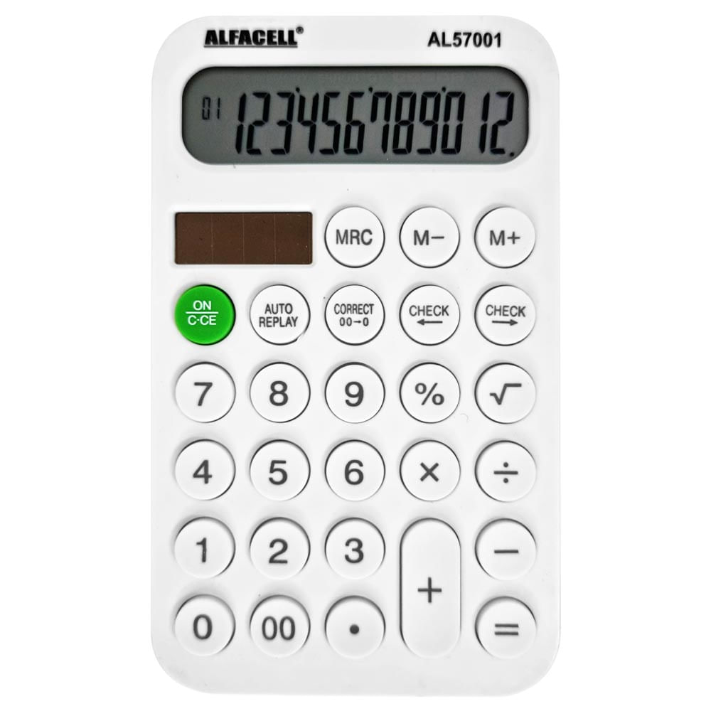 CalculadoradeMesaAlfacellAL57001Branca12Digitos