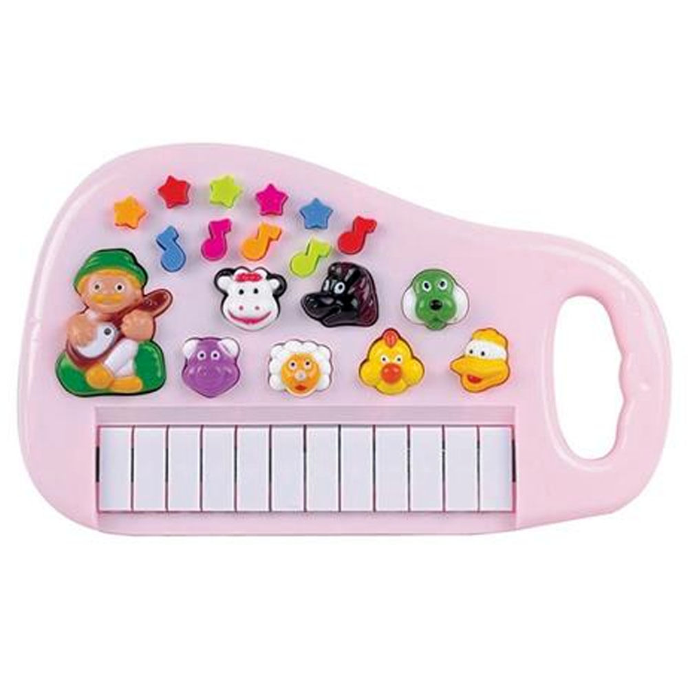 Piano Musical Infantil Fazendinha Rosa Art Brink