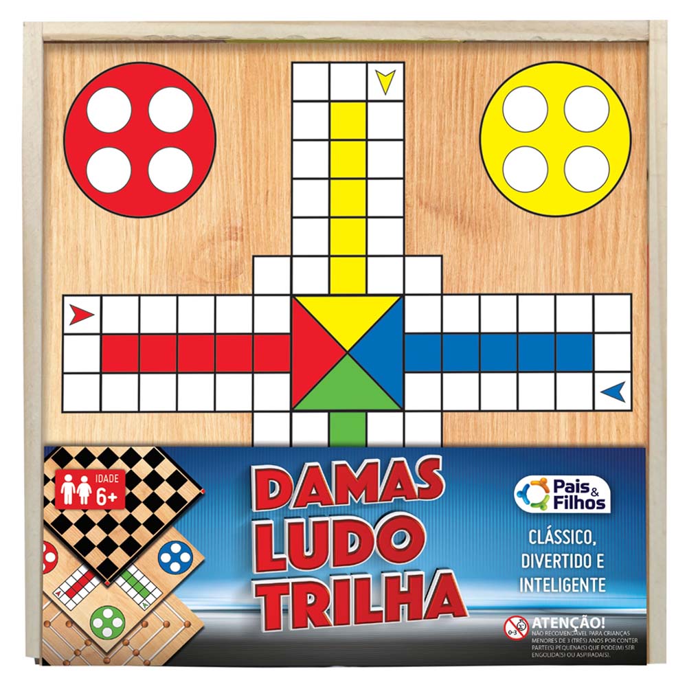 Jogo de Tabuleiro Ludo - 2201 - Pais e Filhos - Real Brinquedos