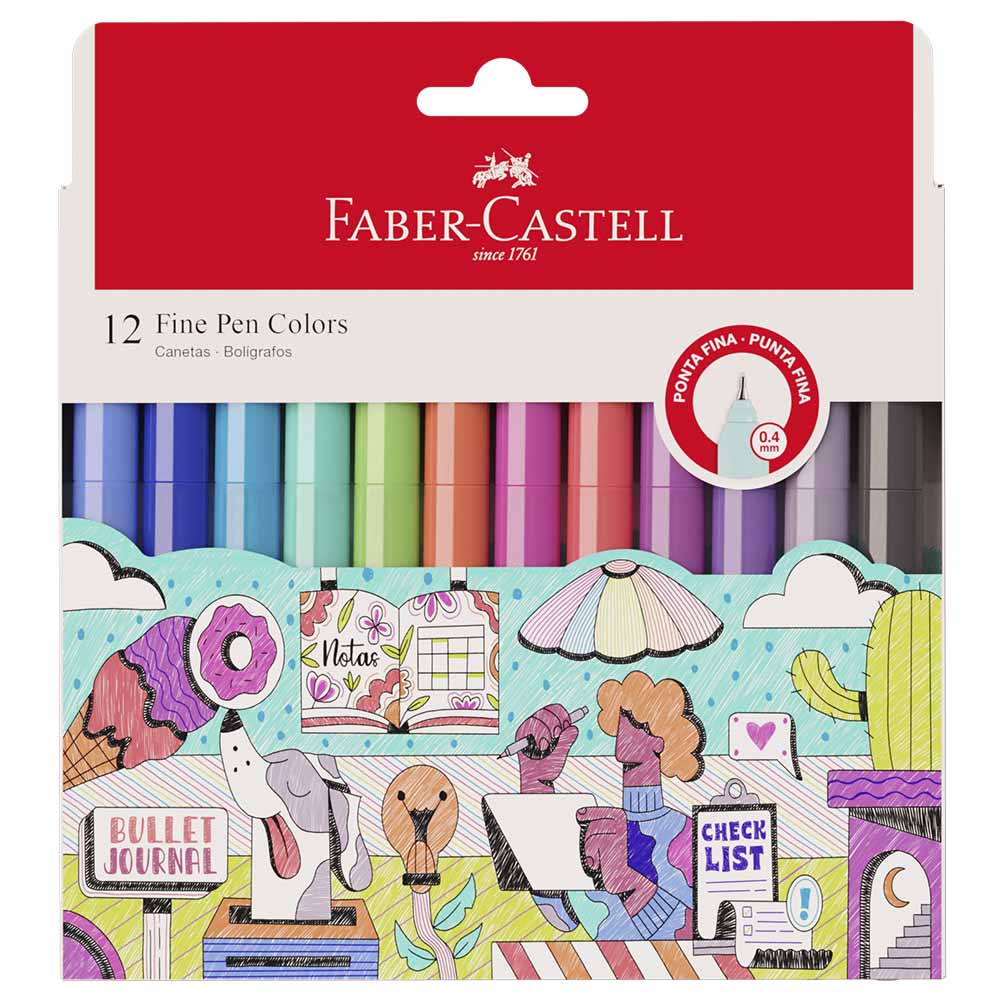 CanetaFinePen12Cores04FaberCastell