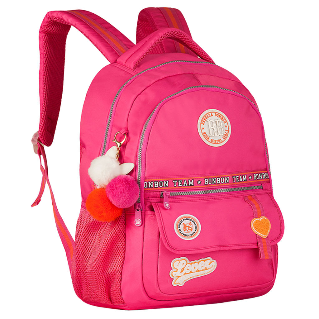 Mochila Escolar Rebecca Bonbon Rosa Clio Style RB24005 | Costa Atacado